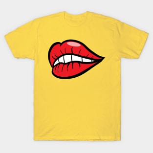 red lip cartoon drawing T-Shirt